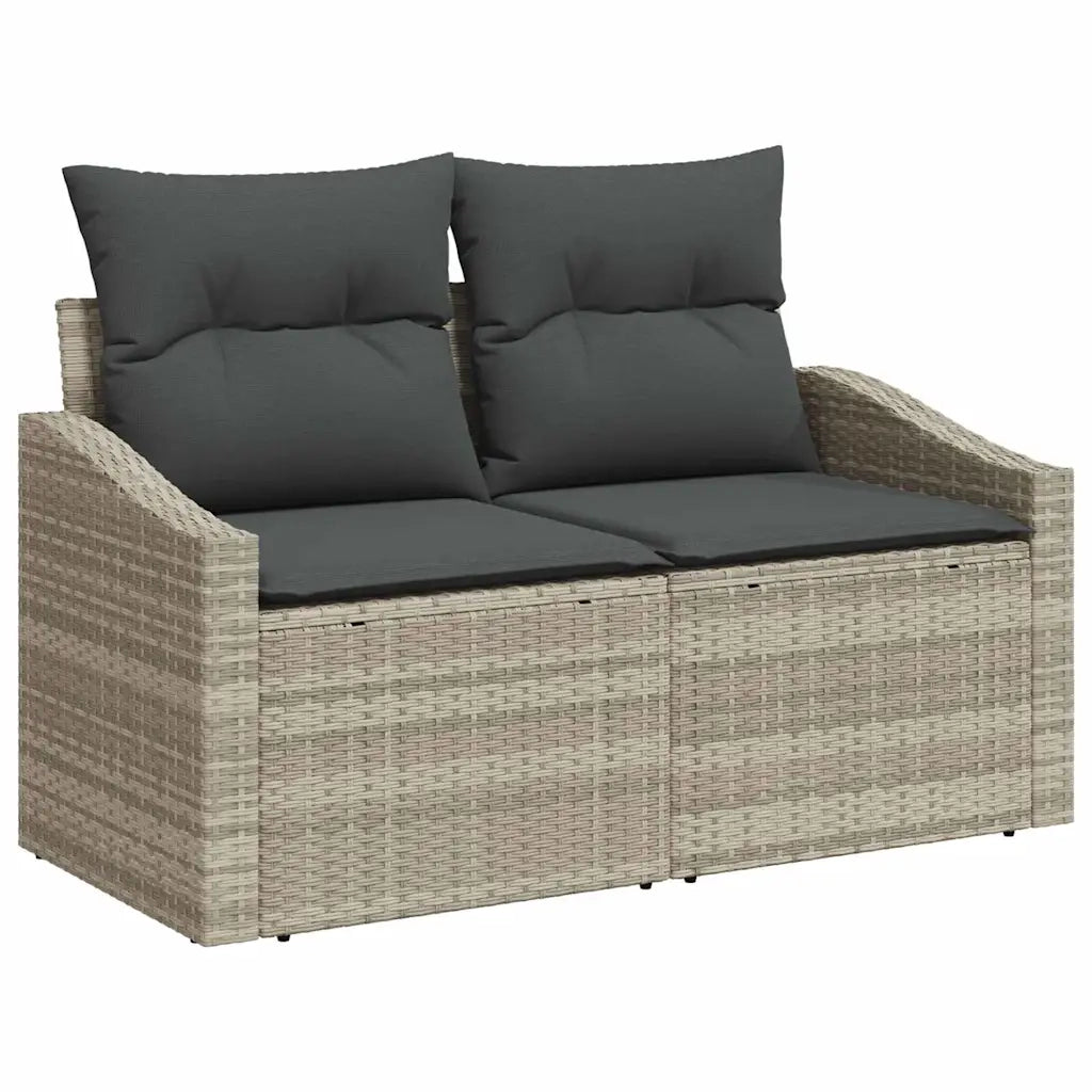 Set Divano da Giardino 6 pcs Grigio chiaro polyrattan 3355531