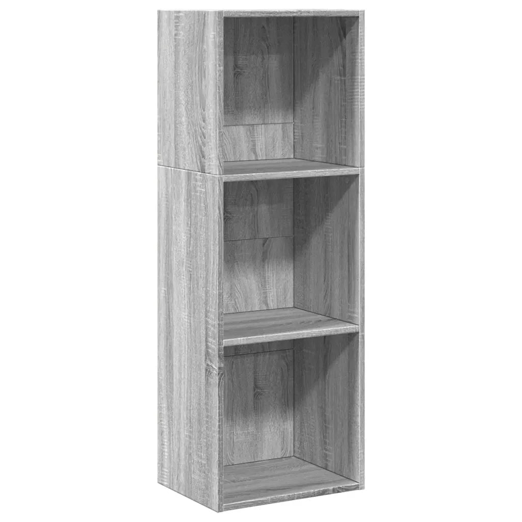 Libreria-Scaffale per Libri-Mobile di Stoccaggio Grigio Sonoma 40x30x114 cm in Legno Multistrato