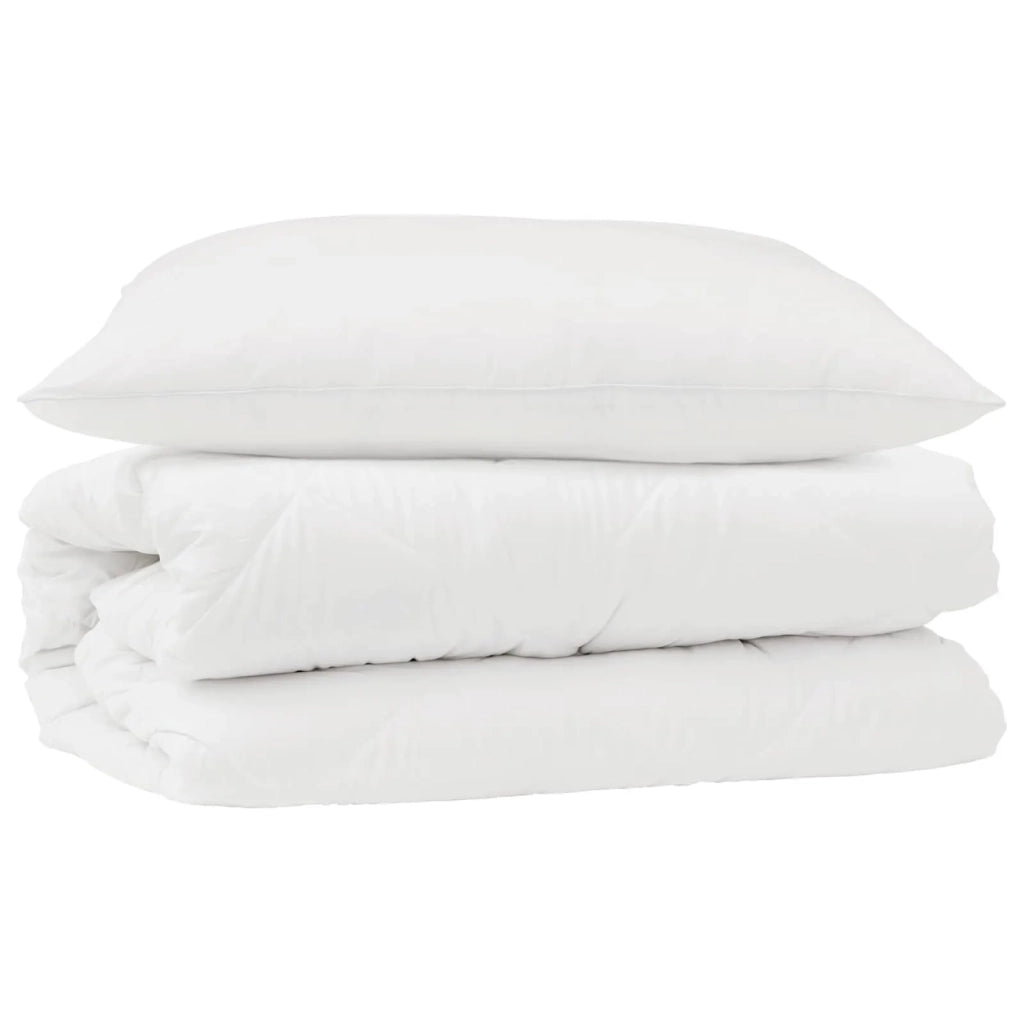Set di Piumoni con cuscino 2 pcs Bianco Microfibra 3376785