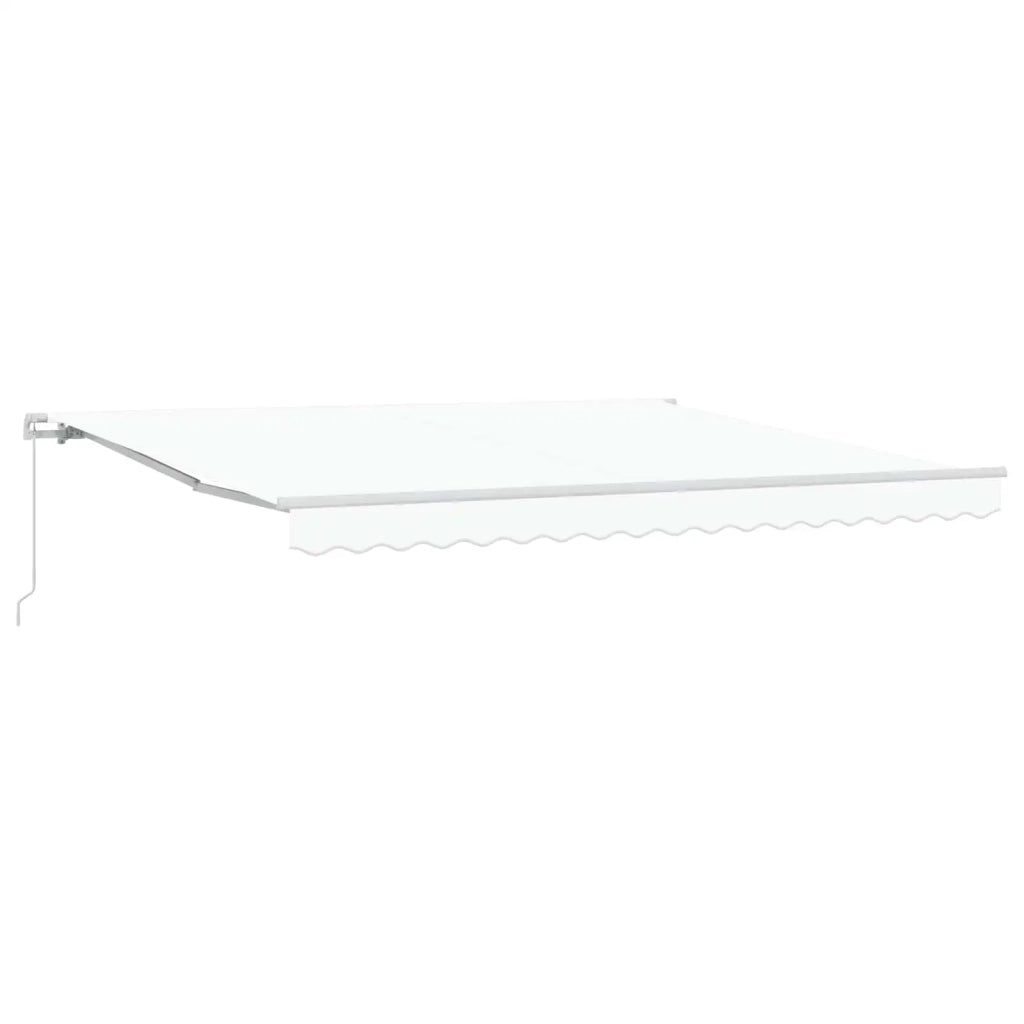 Tenda da Sole | Tenda Retrattile Bianco 400 ¡Á 300 cm Poliestere e Alluminio