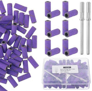 100 pezzi di strisce di abrasione 3 mm per foro a punta da unghia 2 pezzi di punta da unghia fine con grana 180 per strisce di abrasione e vijl per manicure e pedicure accessori