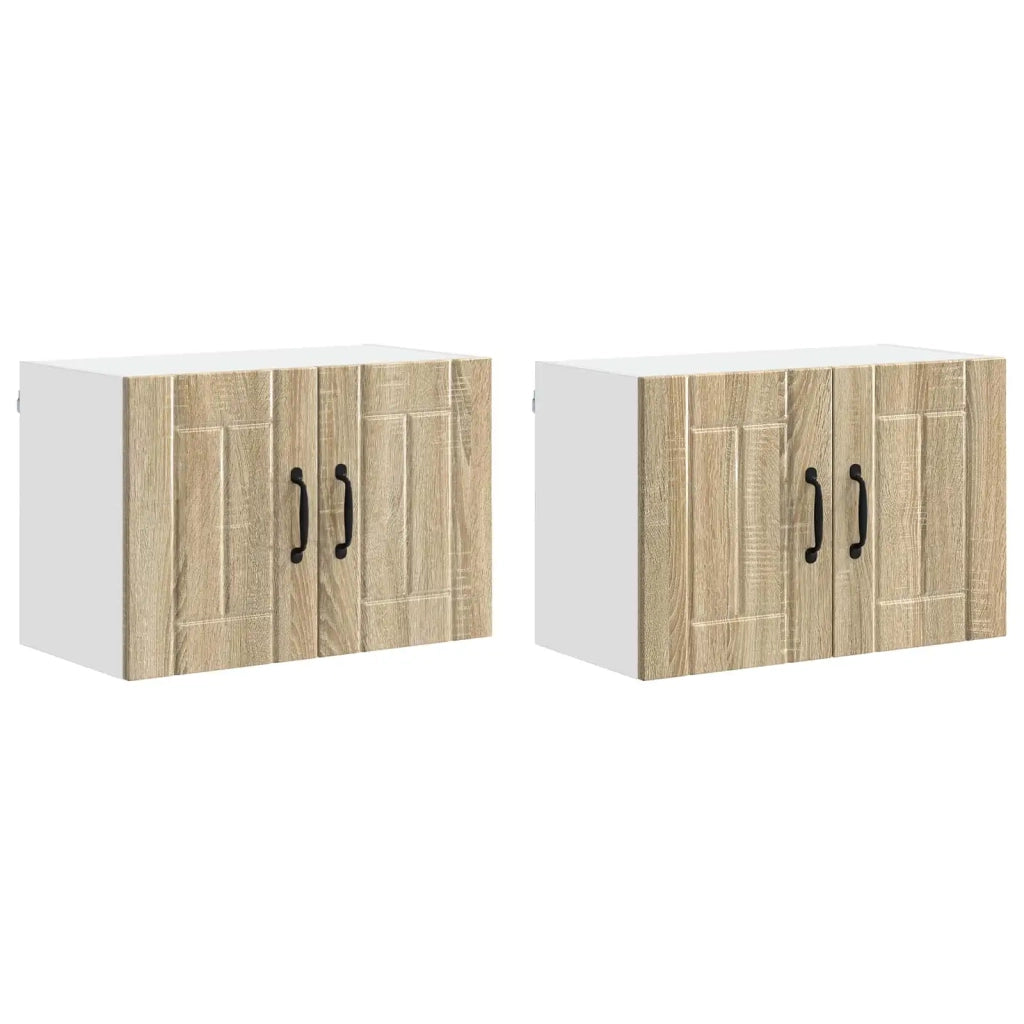 Armadi a pareti per cucina 2 pz-Set di 2 Armadi sospesi per Cucina Rovere Sonoma 60 x 31 x 40 cm
