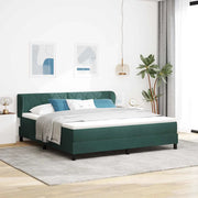 Letto a molle con testiera Verde scuro 180 x 200 cm Velluto 3340457