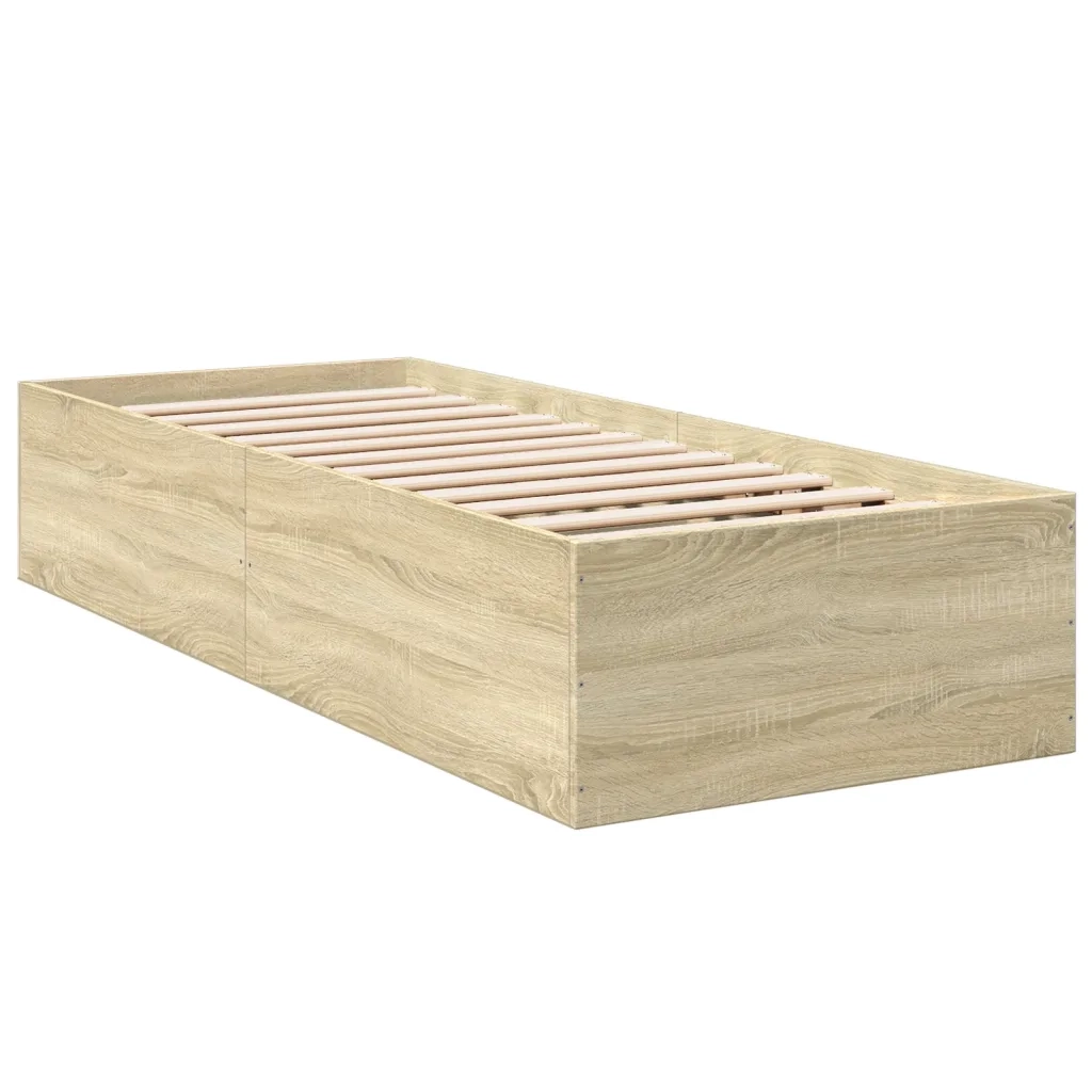 Giroletto-Struttura Letto Rovere Sonoma 100x200 cm in Legno Multistrato 493908