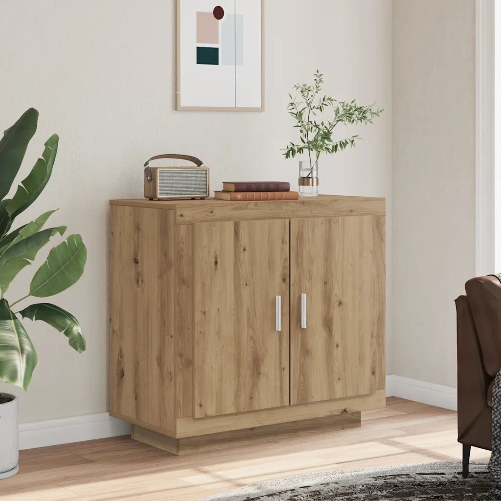 Credenza | Madia | Buffet da pranzo | Armadio da pranzo Rovere Artigianale 80x40x75 cm in Legno Multistrato