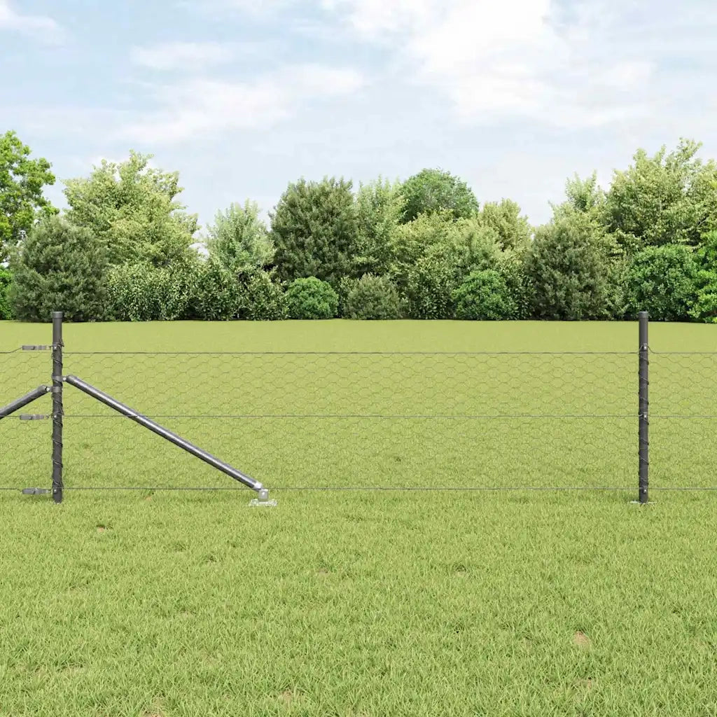 Palo della recinzione Grigio 25 x 0,4 m (rete da 36 mm)
