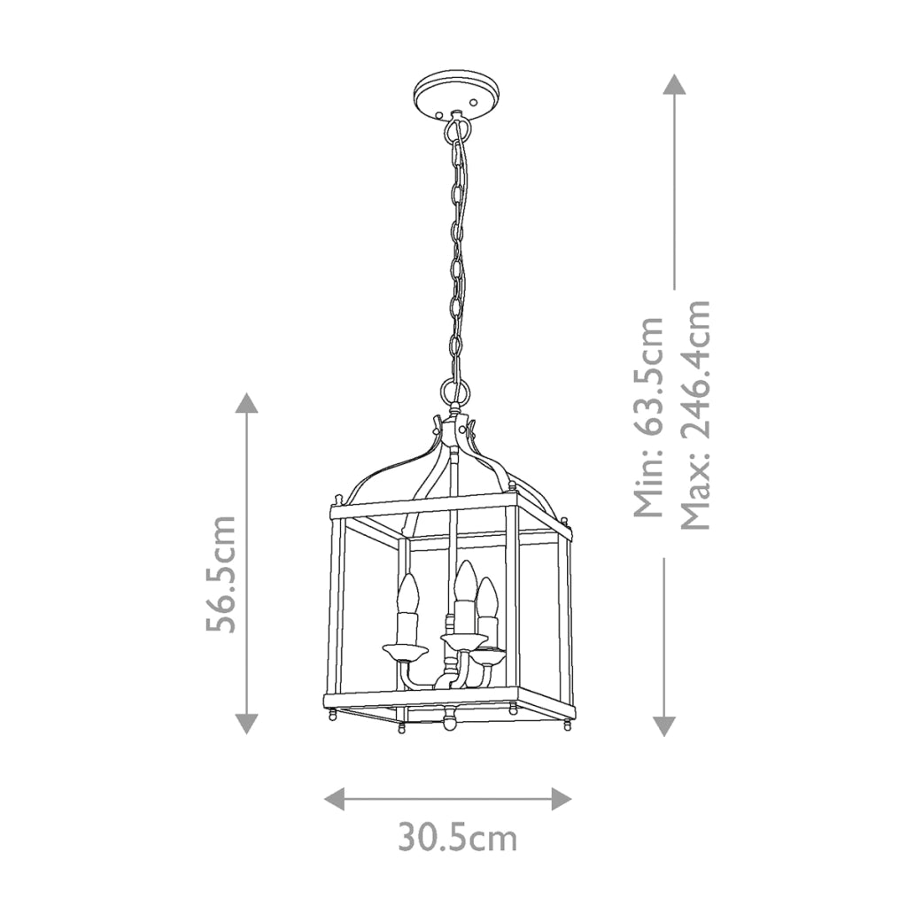 Lampada a sospensione Larkin nichel spazzolato 3xE14 Kichler