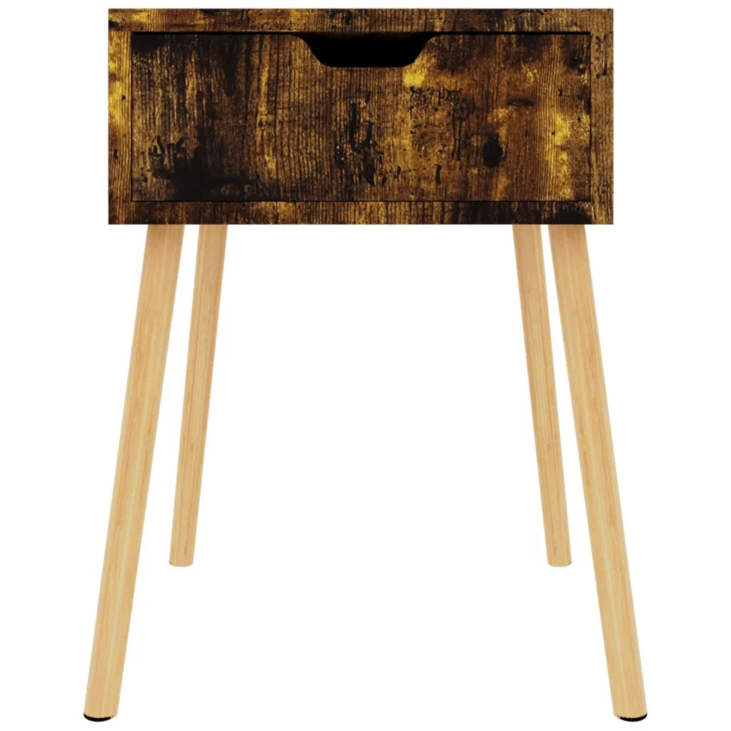 Set di 2 Comodini | Armadio da Notte | Mobiletto da notte Rovere Fumo 40x40x56 cm in Legno Multistrato