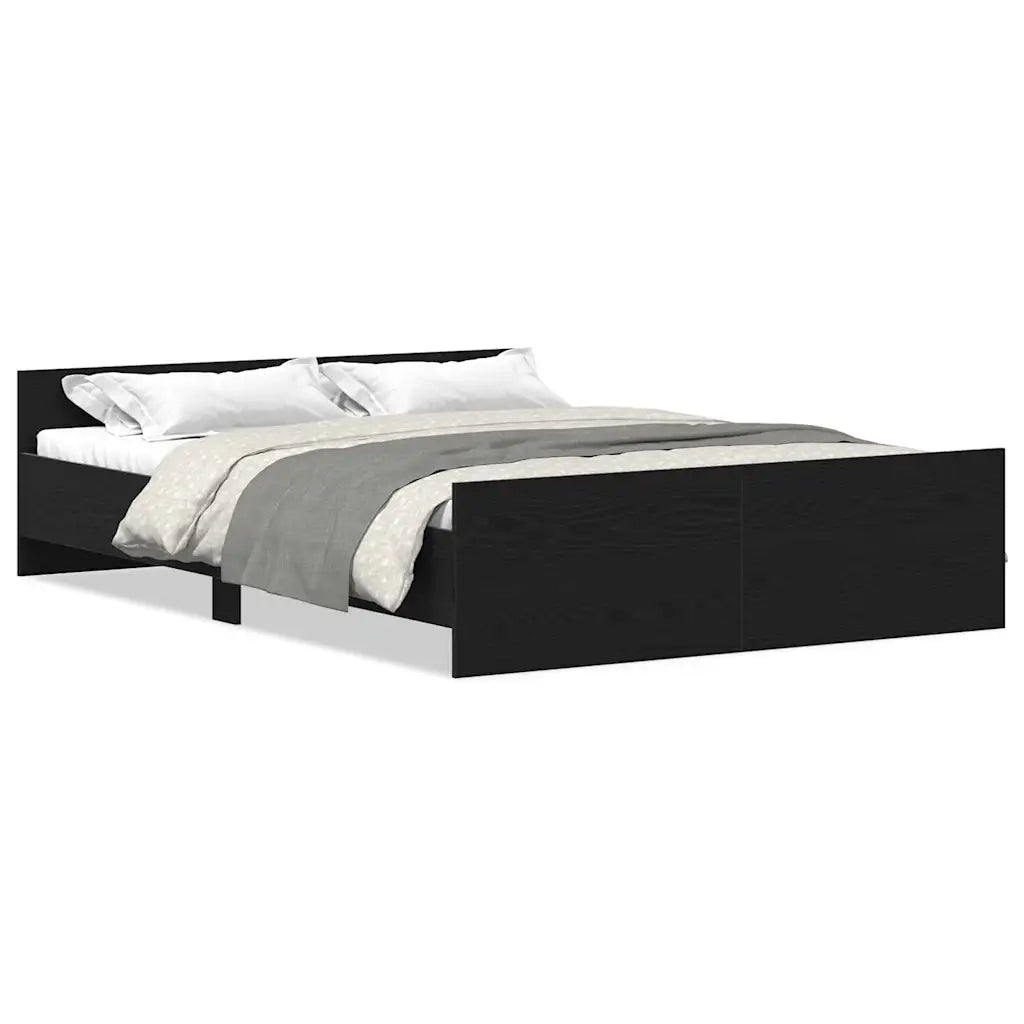 Giroletto senza Materasso Rovere Nero 140x200 cm Truciolato 3329319