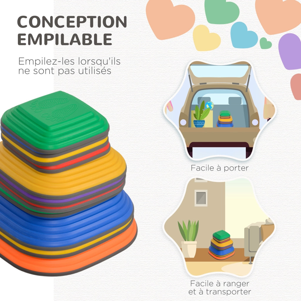 Pietre di equilibrio per bambini multicolore ¨C zephmum ¨C 11 pezzi