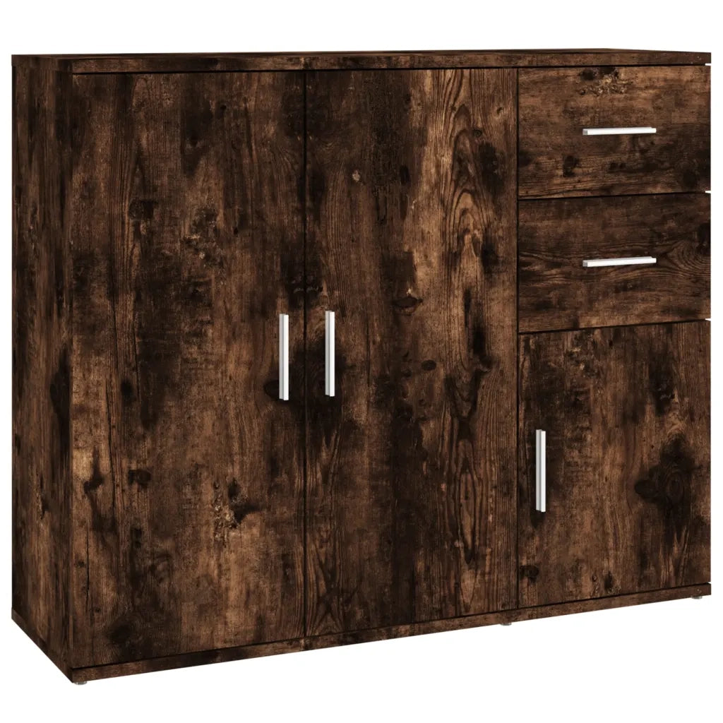 Credenza-Buffet-Armadio da cucina Rovere Fumo 91x29,5x75 cm in Legno Multistrato