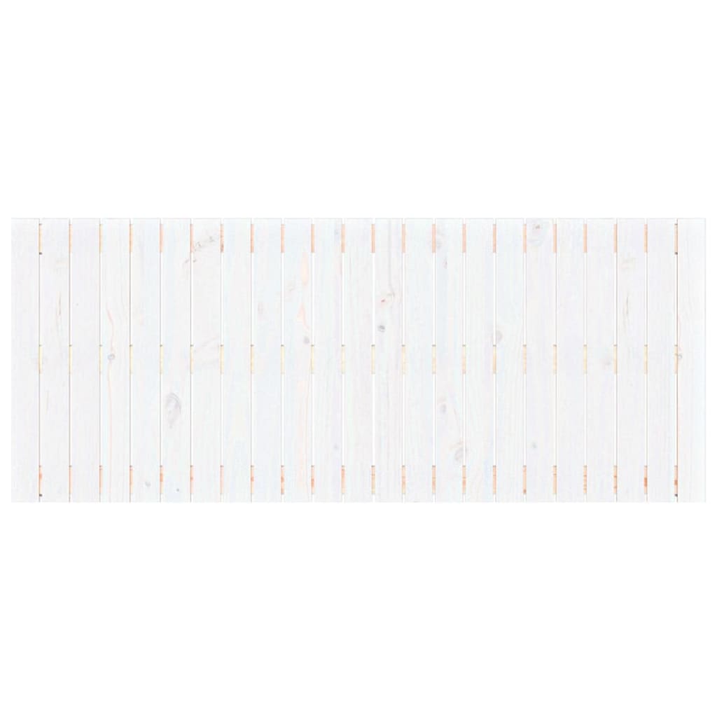 Testiera da Parete Bianca 147x3x60 cm in Legno Massello di Pino 824844