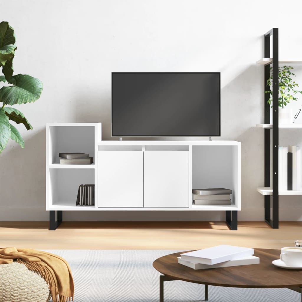 Mobile Porta TV-Mobile per TV-Credenza TV Bianco 100x35x55 cm in Legno Multistrato 191868