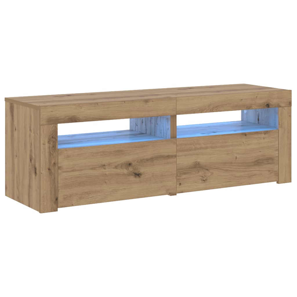 Mobile Porta TV con LED-Mobile per TV-Credenza TV Artigianale 120x35x40 cm Multistrato 803023