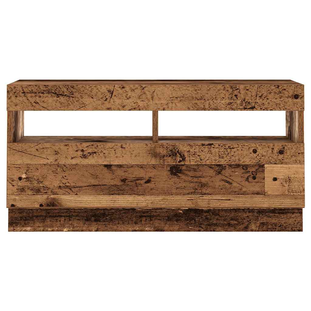 Mobile Porta TV con LED-Mobile per TV-Credenza TV Legno Antico 260x35x40 cm Truciolato