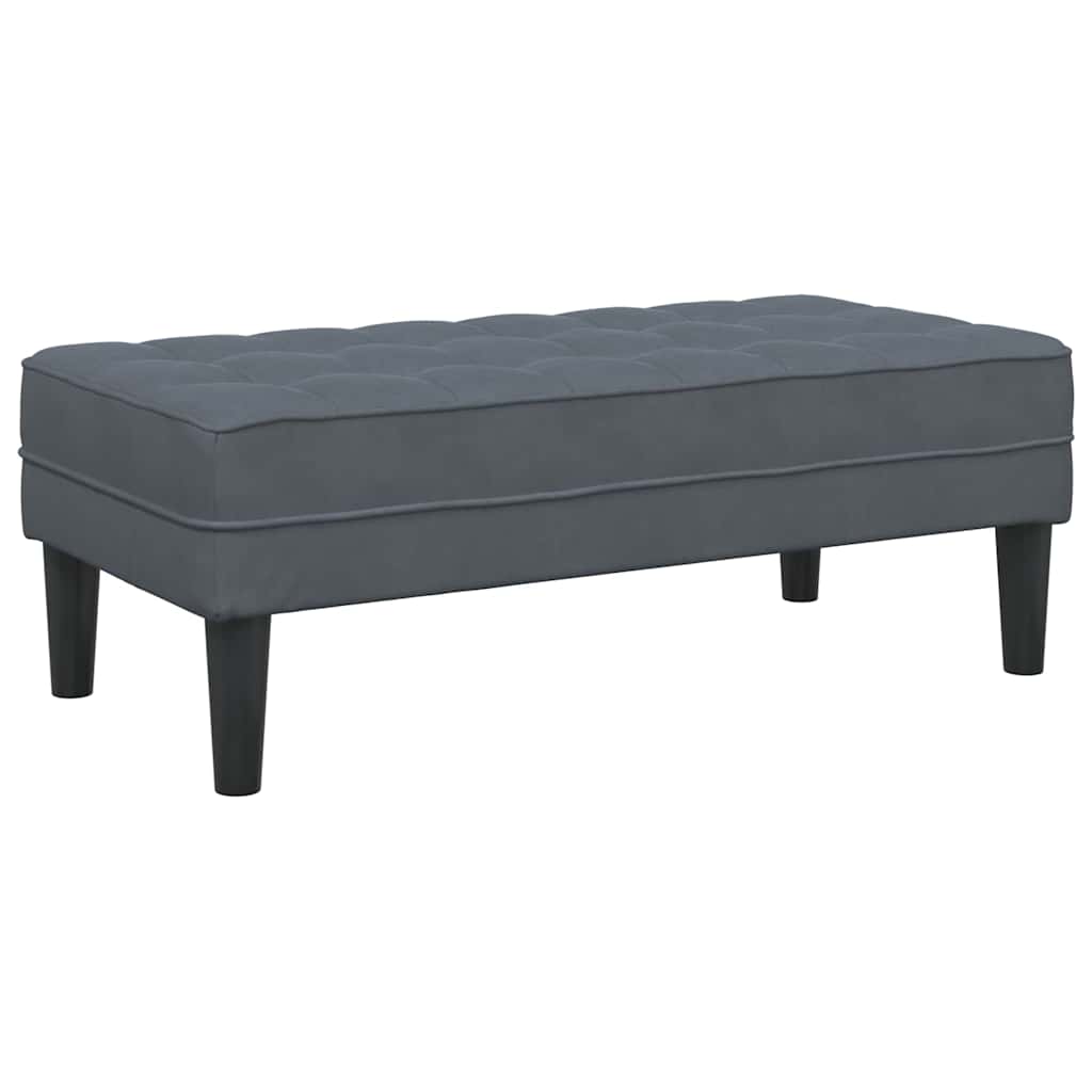 panchina Grigio scuro 113 x 57 x 39 cm Velluto 42001948