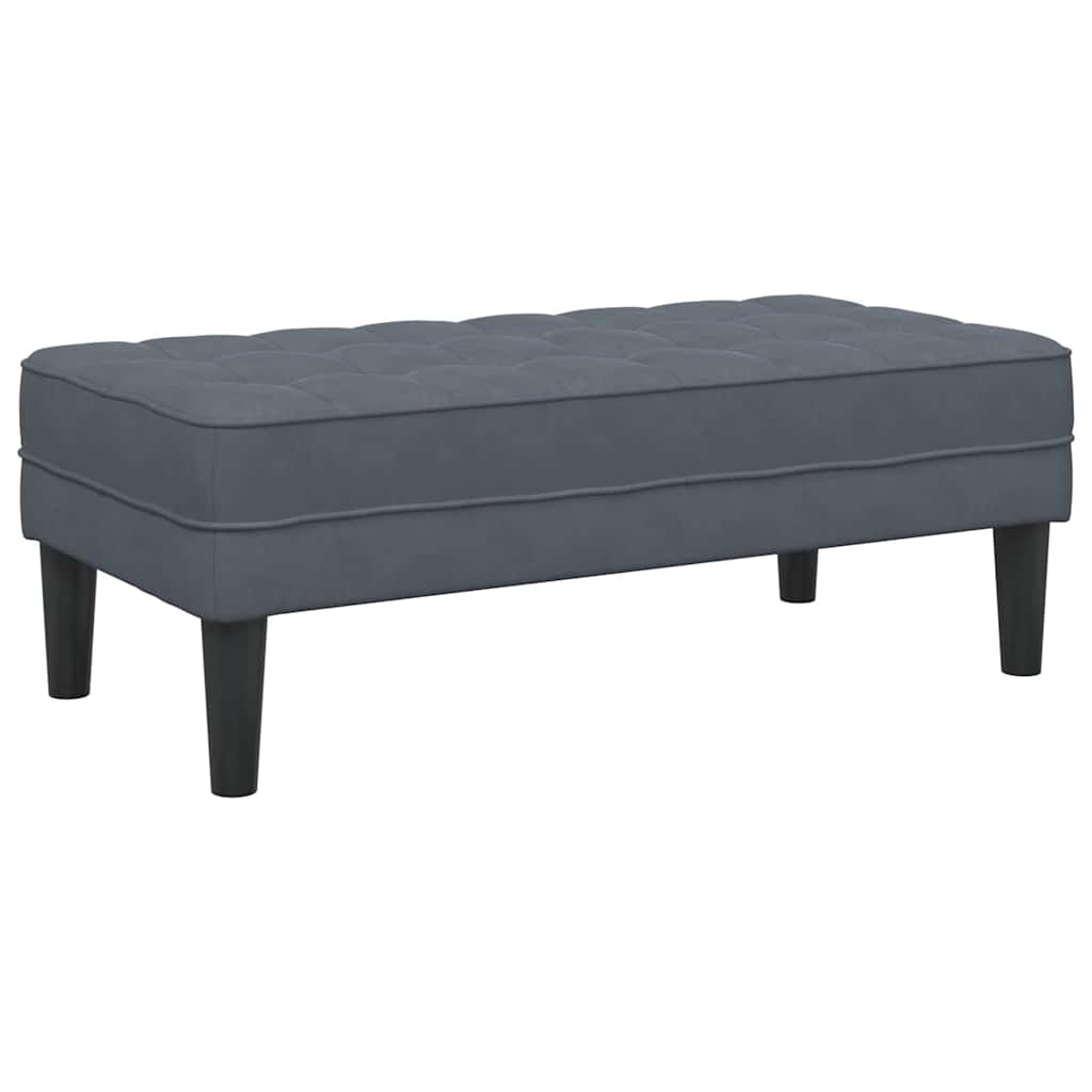 panchina Grigio scuro 113 x 57 x 39 cm Velluto 42001948