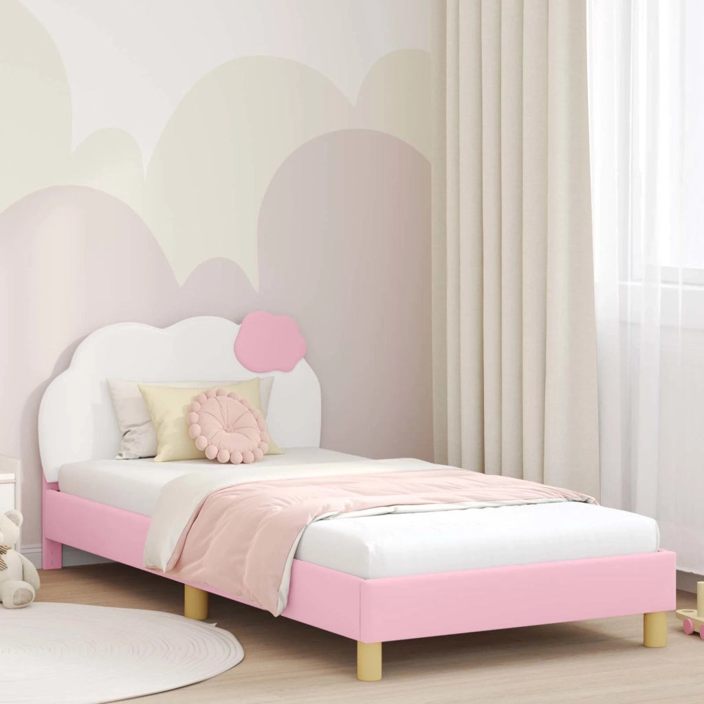 Struttura letto bambini con testata Rosa 90 x 200 cm PU 42011022