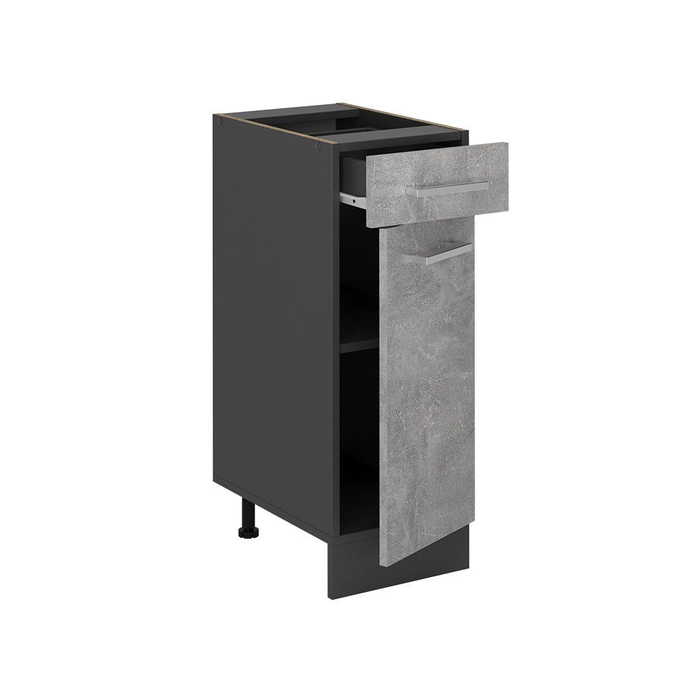 Vicco Mobiletto base per cucina Calcestruzzo 30 cm , PL Rovere