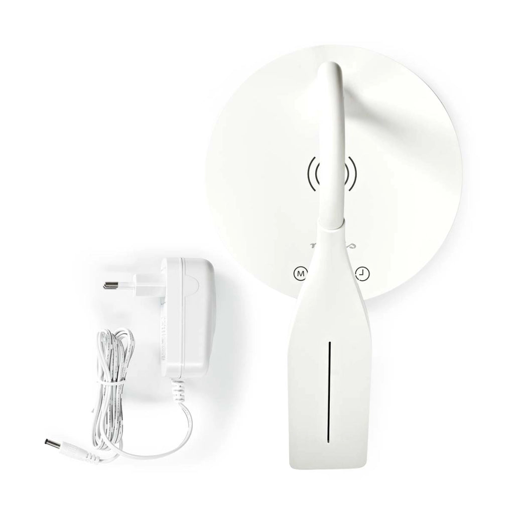 Lampada da scrivania a LED con dimmer e caricatore wireless da 15 W Bianco Nedis