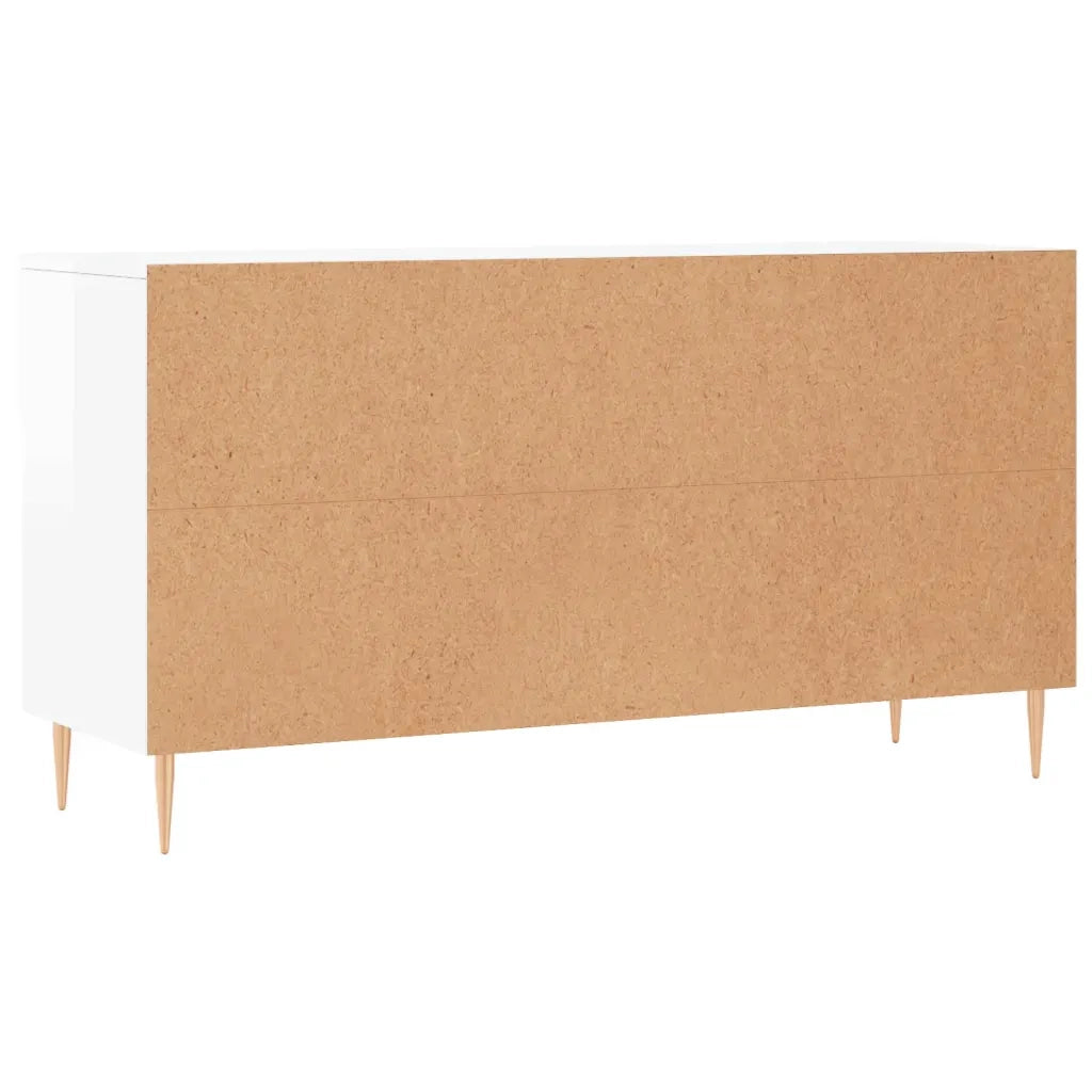 Panca Porta Scarpe | Scarpiera | Mobile per scarpe Bianco Lucido 102x35x55 cm Legno Multistrato