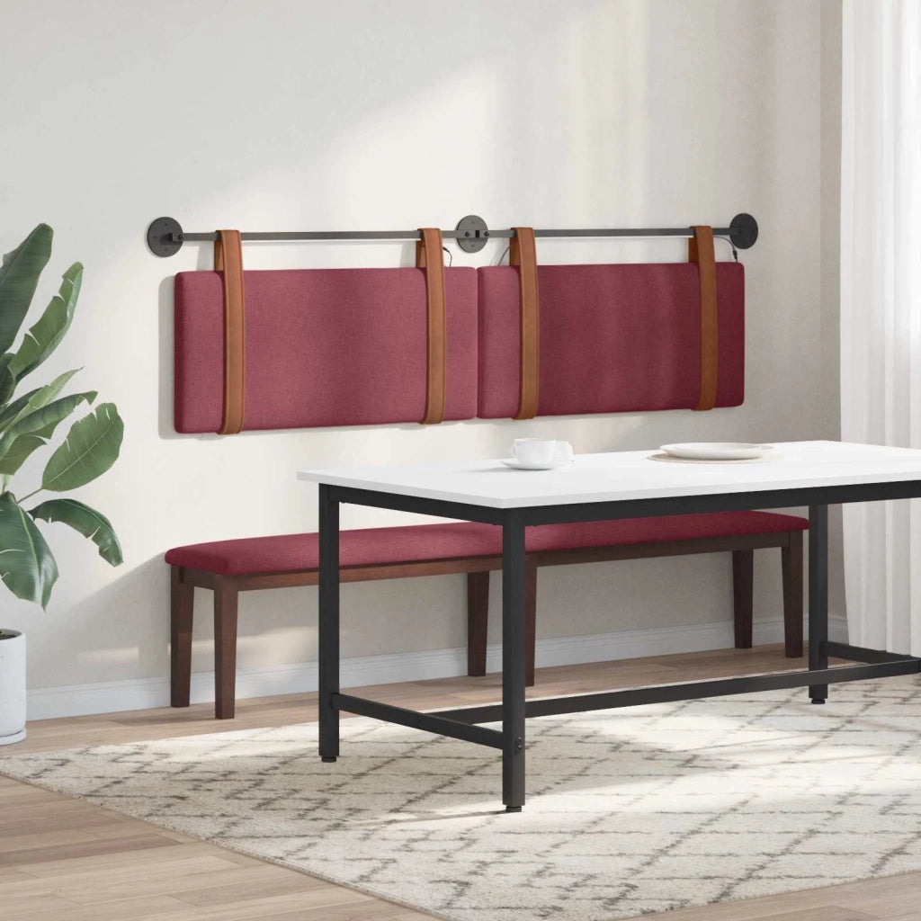 Testiera sospesa Con luce LED Rosso Vino PU Antico 3424017