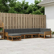 Set di divani da esterno con cuscino 7 pcs Naturale e Antracite 3382750