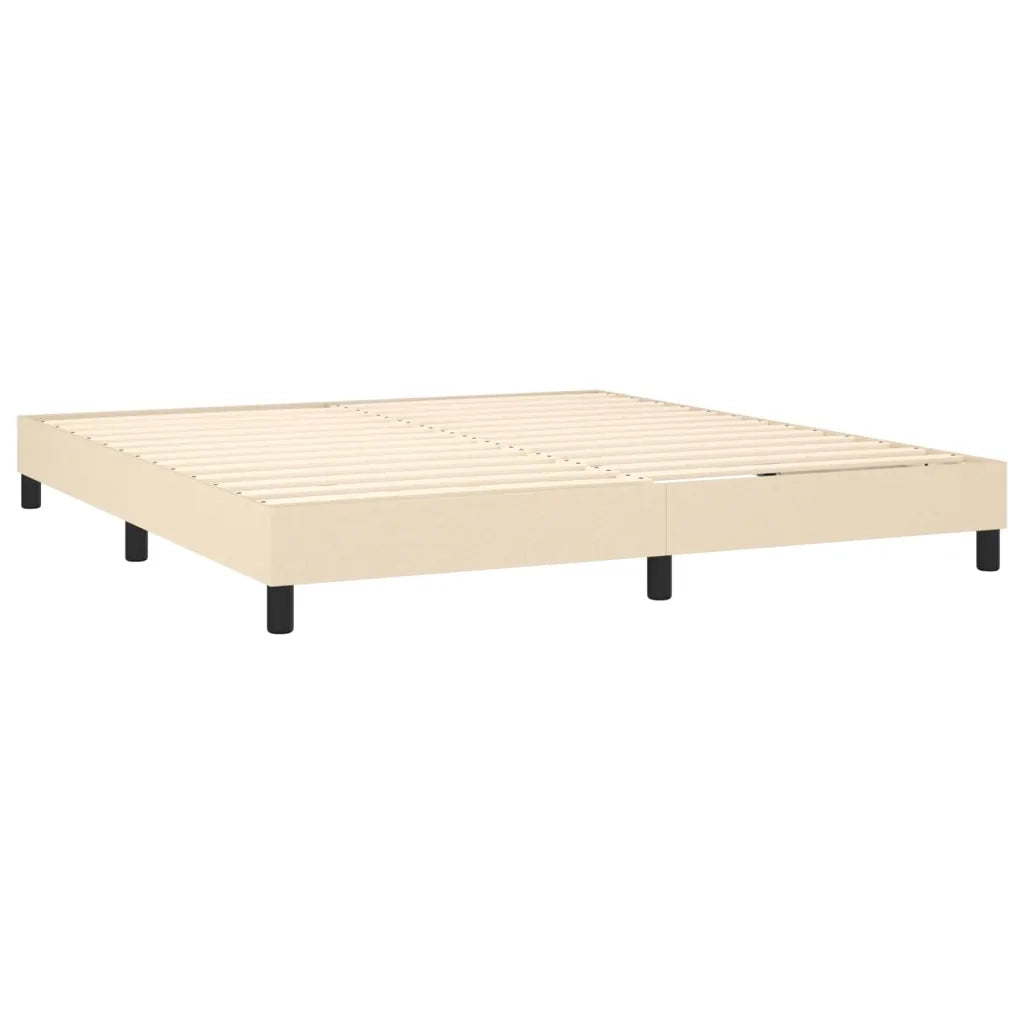 Giroletto a Molle con Materasso Crema 180x200 cm in Tessuto 3139998