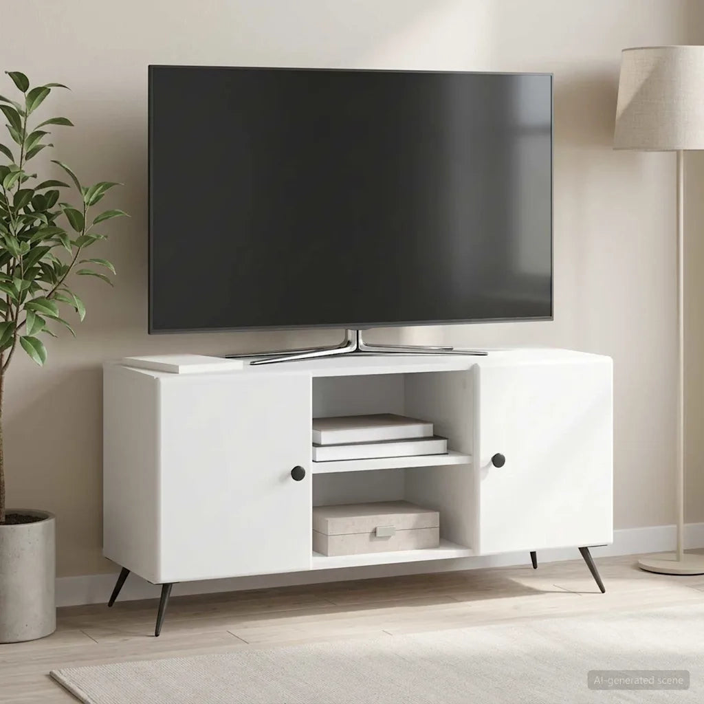 Mobile TV Bianco 102 x 34,5 x 50 cm Legno ingegnerizzato 895615
