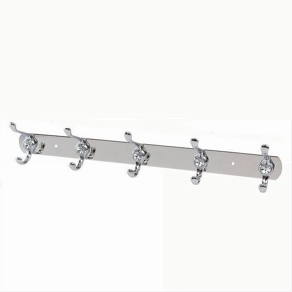 Trade Shop - Appendino Appendi Porta Asciugamani Con 5 Ganci Doppio Bagno Diamante 52174 -