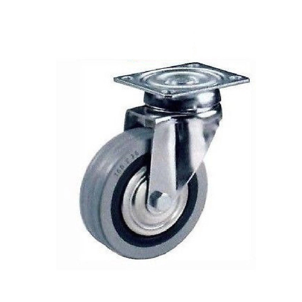 Trade Shop - Ruota Grigia Con Piastra Girevole Tbp Cebora Diametro 60 80 100 125 -    -80 Mm   -
