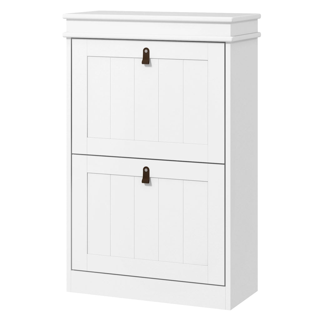 Scarpiera con Ante e Ripiani Aggiustabili ¨C zephmum ¨C Bianco 54x24x82,5 cm
