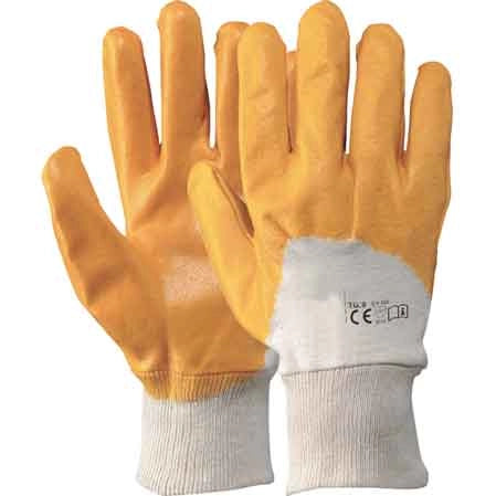 GUANTO COTONE/IMPREGNATO NBR GIALLO Tg. 10 - 12 paia