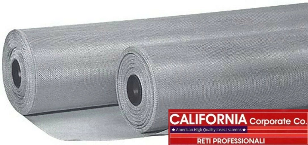 Rete Zanzariera 80 cm X 15 metri Alluminio Americana 18/16  Grigia 