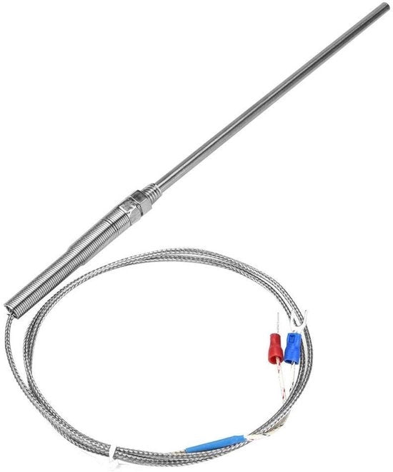Termocoppella di tipo K - Sensore di temperatura 0-400°C - Risposta rapida - Connettori M8 - Diametro 5mm - Alta resistenza a temperatura