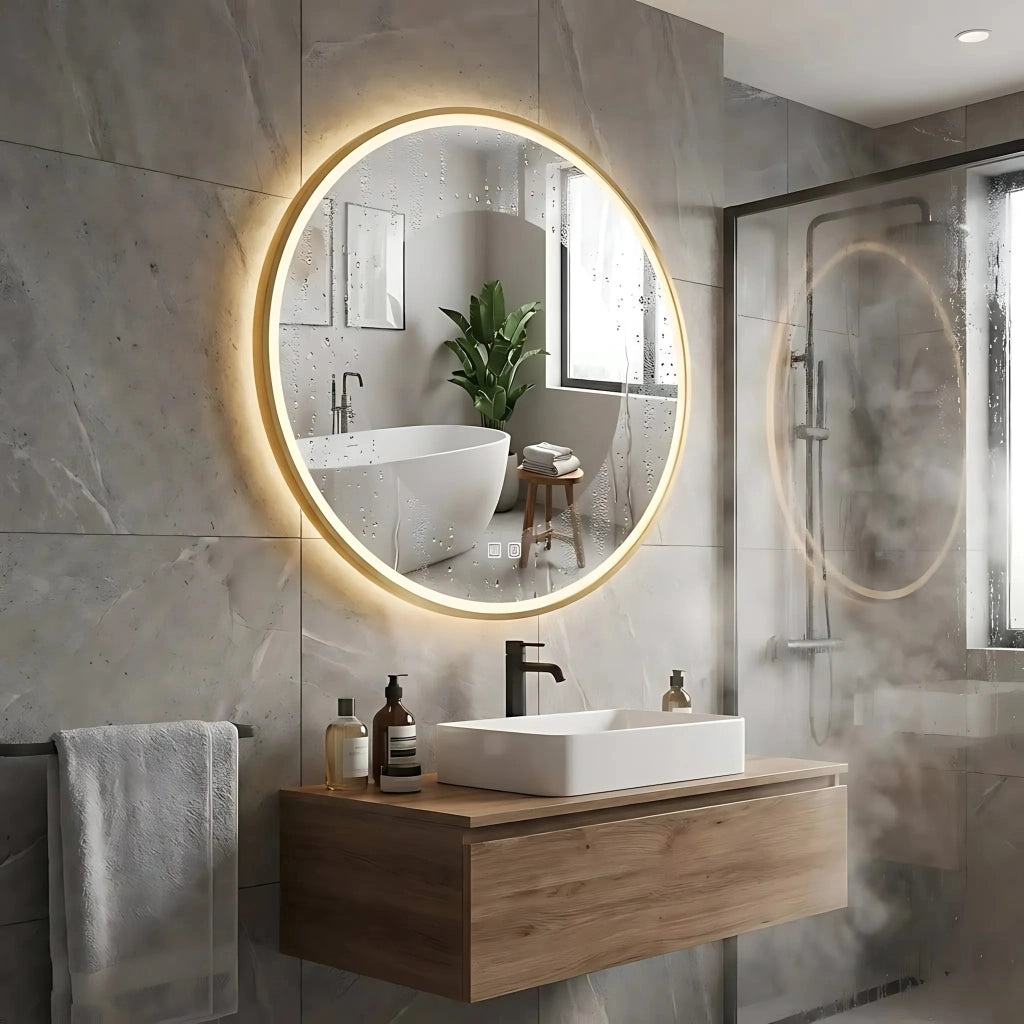 Specchio Led 90cm Mmj Gold