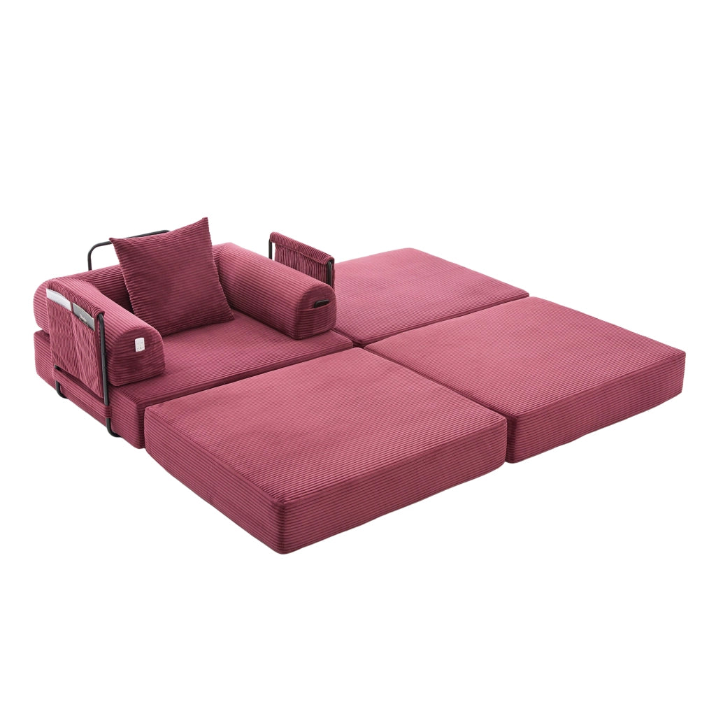 Sedia a compressione con sgabello - Zephmum - Telaio in metallo stabile, design ergonomico, cuscino incluso