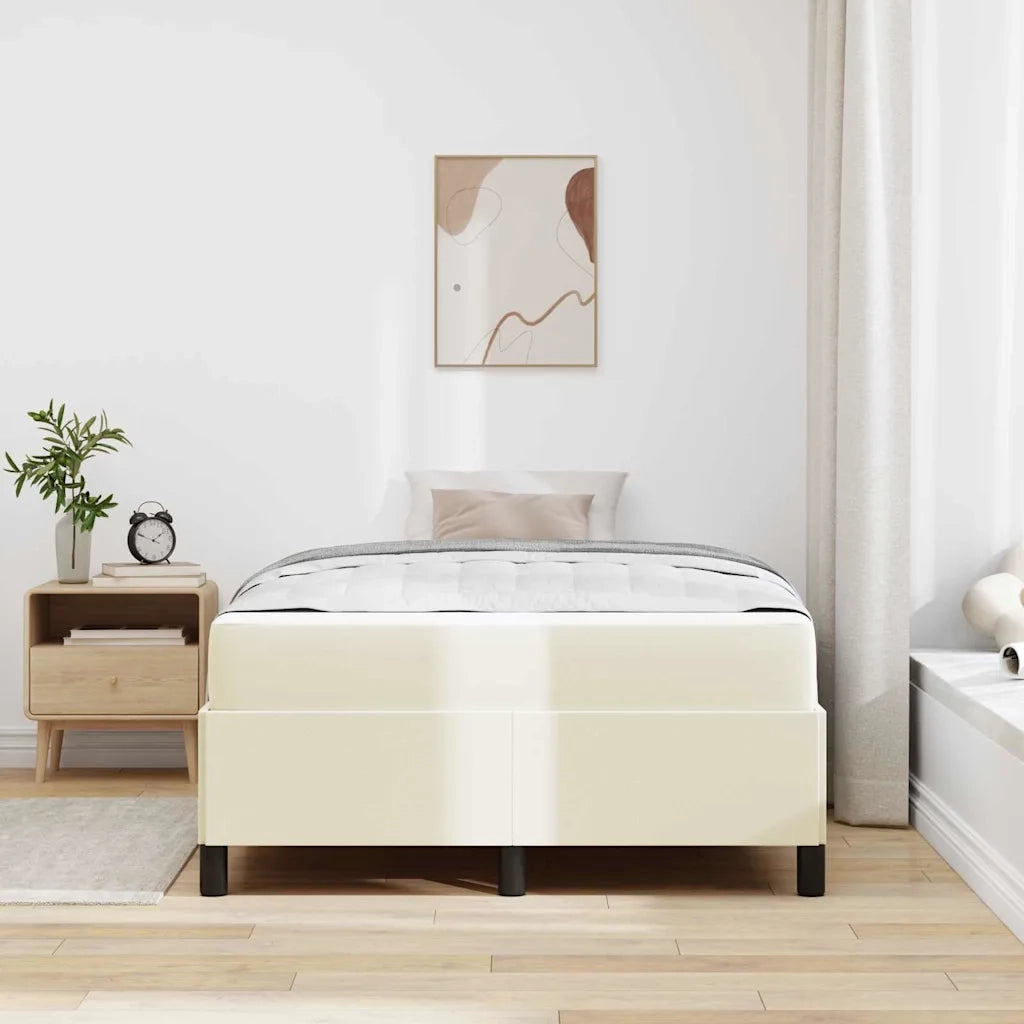 Struttura del letto con materasso-Giroletto Crema 120 x 200 cm Tessuto 291838