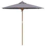 Ombrellone da giardino rotondo 270 x 260 cm stile minimalista leggero pratico in bambù grigio scuro 02_0058247