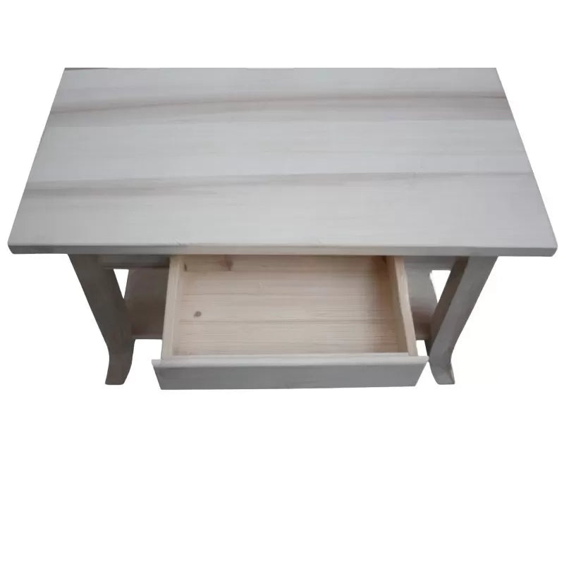 Tavolino in legno massello 1 cassetto tinta noce misura l.80 p.47 h.50 (722) - Mobili 2G