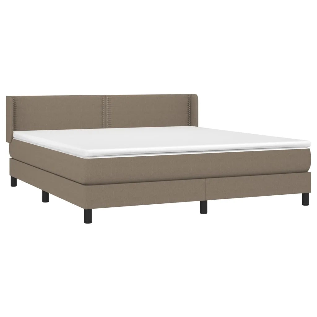 Giroletto a Molle con Materasso Tortora 180x200 cm in Tessuto 3129653