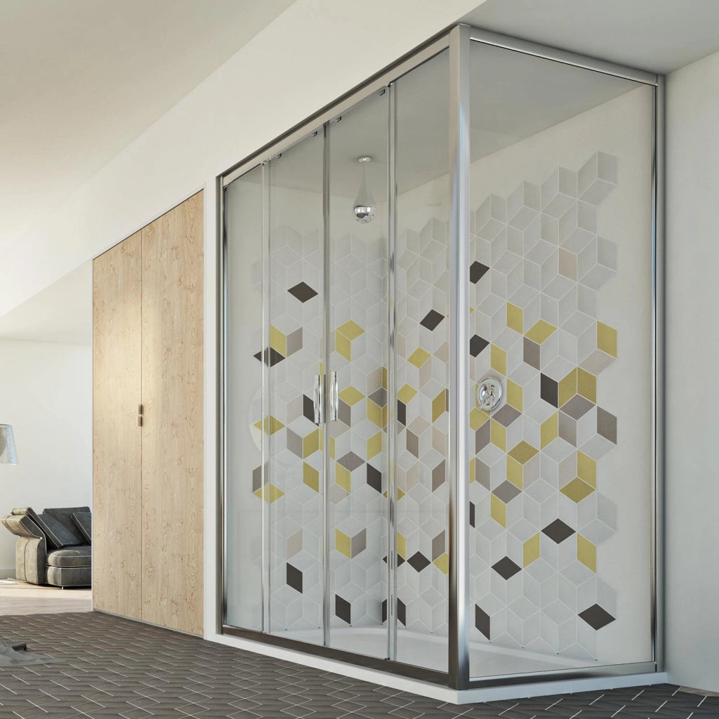 Box Doccia 80x130 CM H198 trasparente mod. Young Duo 2 Ante