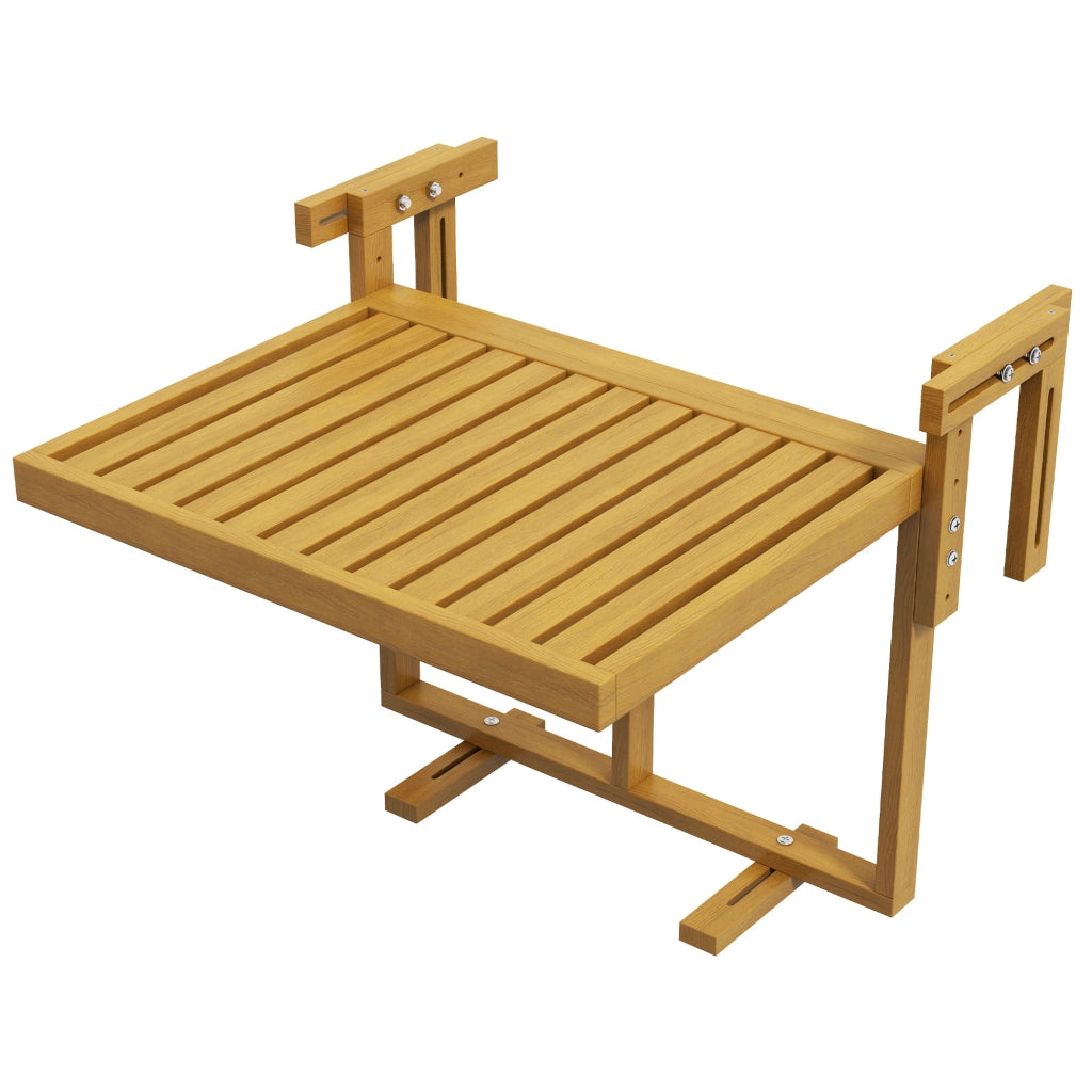 Tavolino Pieghevole Regolabile ¨C Zephmum ¨C Legno Naturale 50x50x50