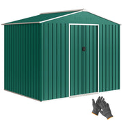 Casetta da Giardino 3.6 m2 ¨C Zephmum ¨C Verde 236x171x191 cm con Porte Scorrevoli