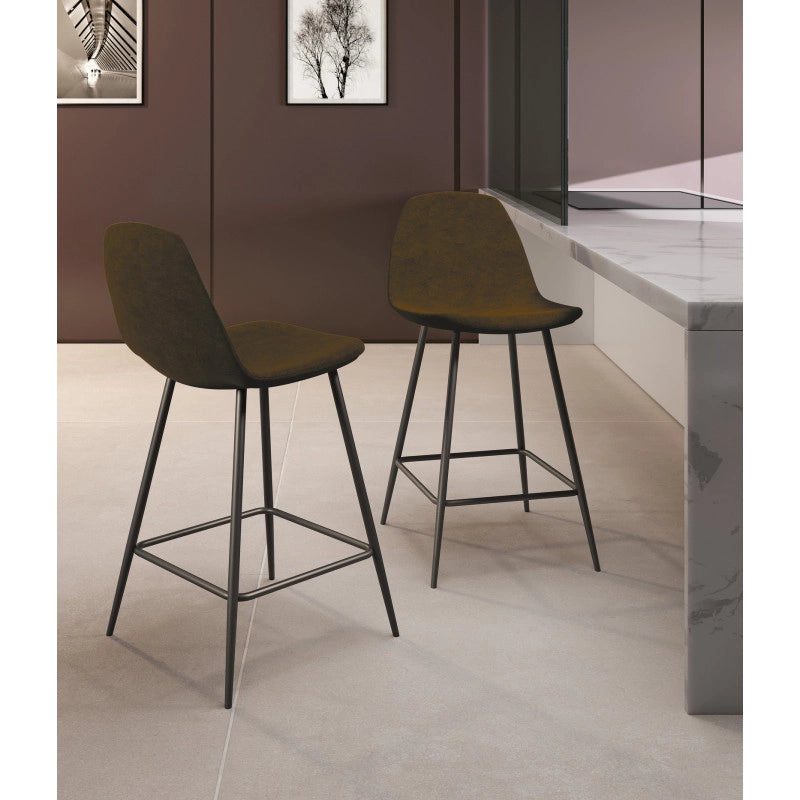 Sgabello in similpelle Brigitte 42cm X 52cm H 93cm Stones