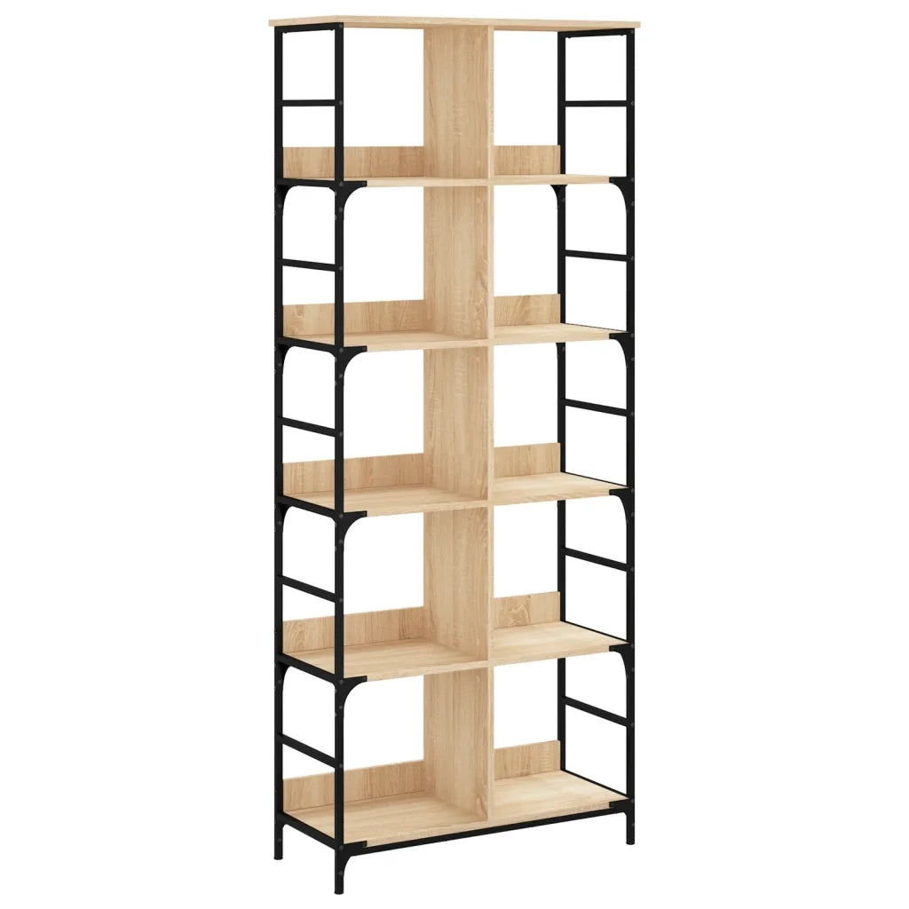 Libreria Rovere Sonoma 78,5x33x188,5 cm in Legno Multistrato 835260