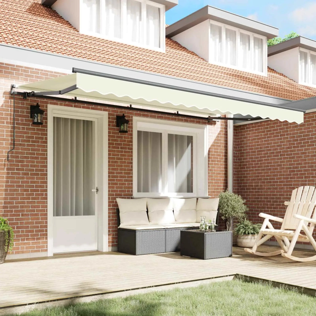 Tenda da Sole | Tenda Retrattile Crema 350 x 200 cm Tessuto