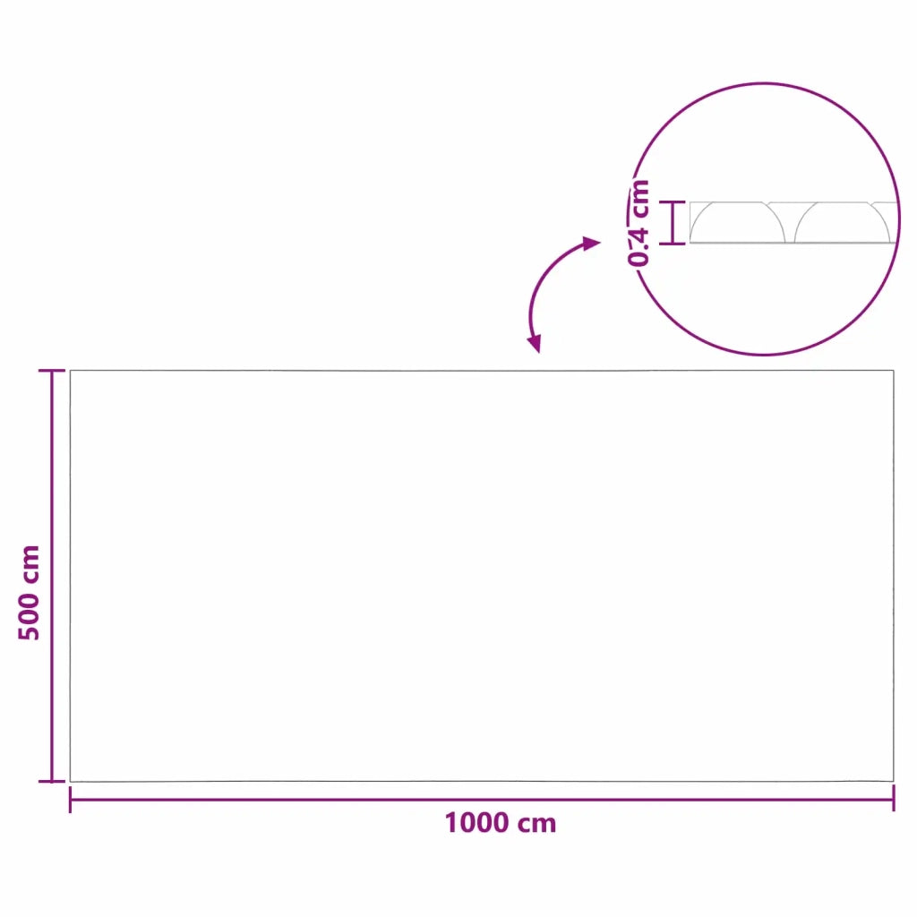 Copertura per piscina 1000 x 500 cm Quadrato PE Nero 42034493