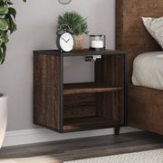 Comodini a Muro 2 pz-Set di 2 Tavolino da notte Rovere Marrone 40x31x39,5 cm 613635