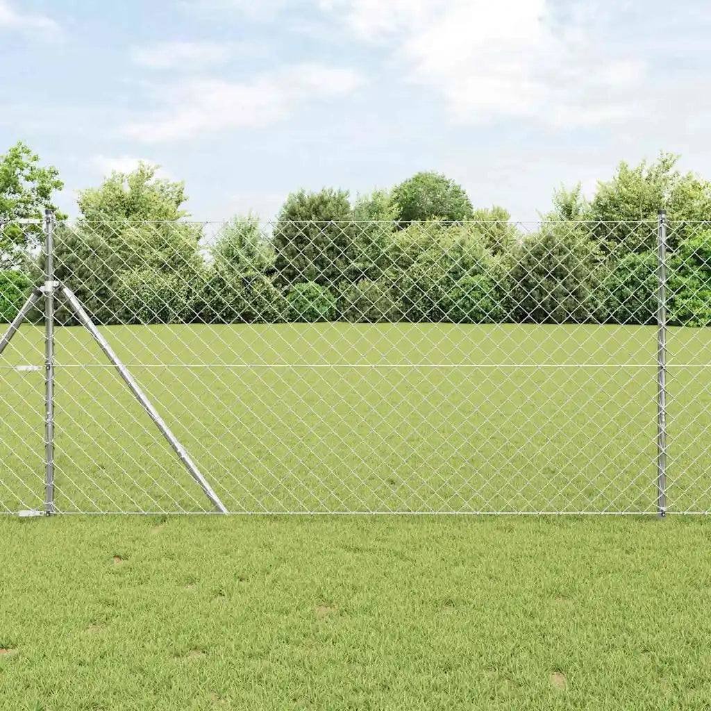 Palo della recinzione | Pannello per recinzione Argento 25 x 1 m (rete 60 x 60 mm)